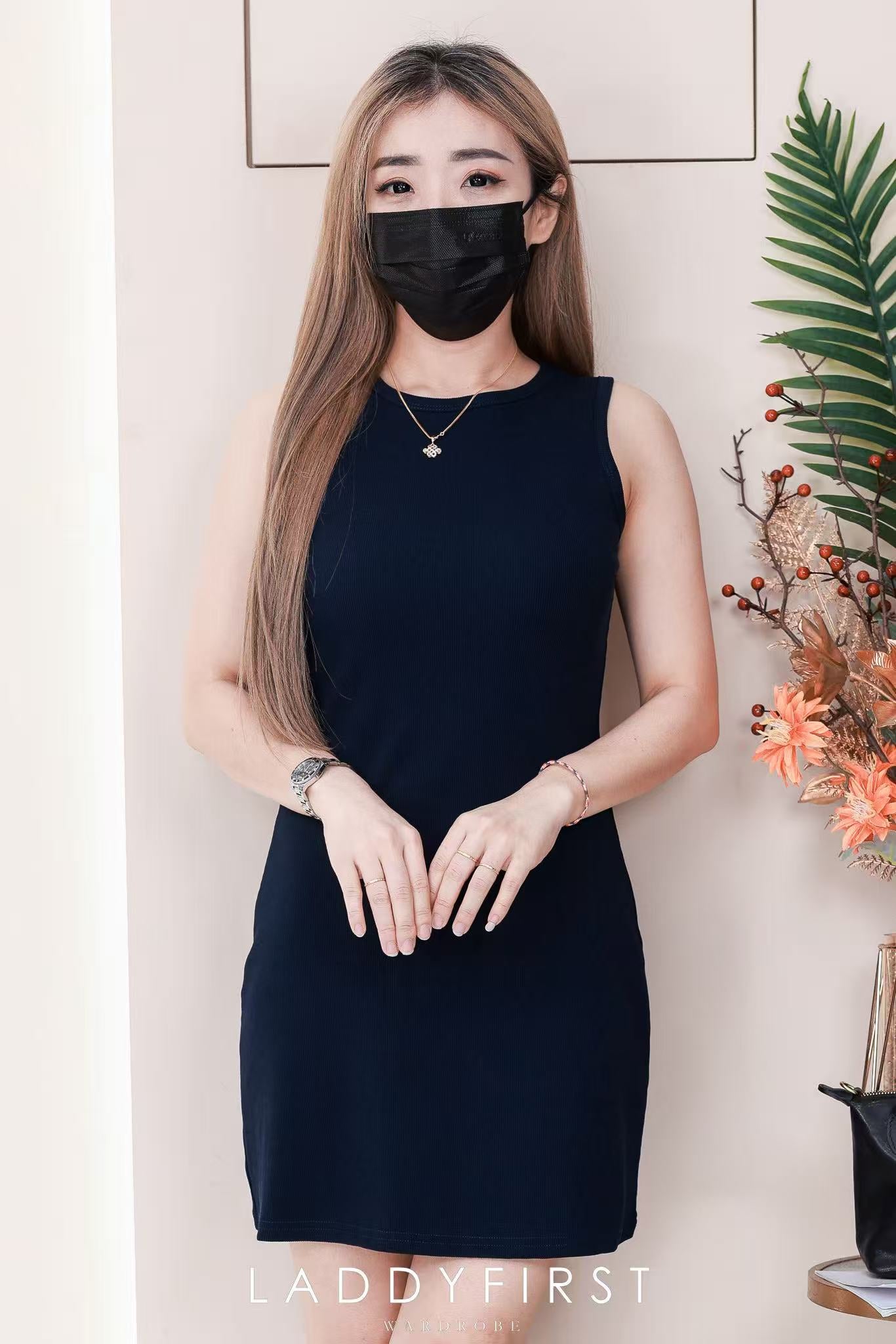 【D82420】高品质螺纹面料弹力慵懒风连身裙子❤️❤️ 【C-R1-C3】