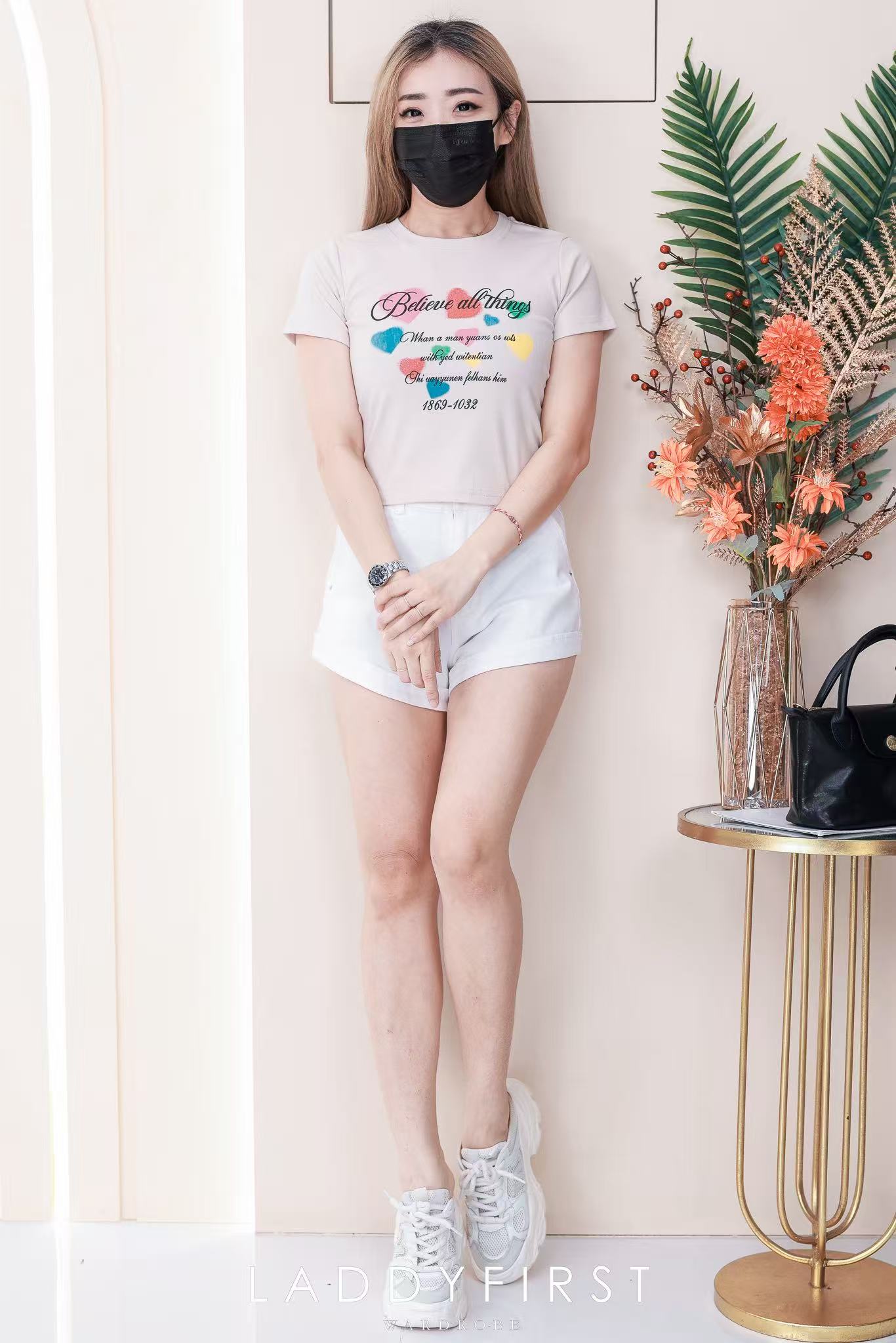 【T3811】高品质纯棉弹力圆领短袖日常简约休闲百搭上衣 ❤️❤️ 【B-R1-C4】