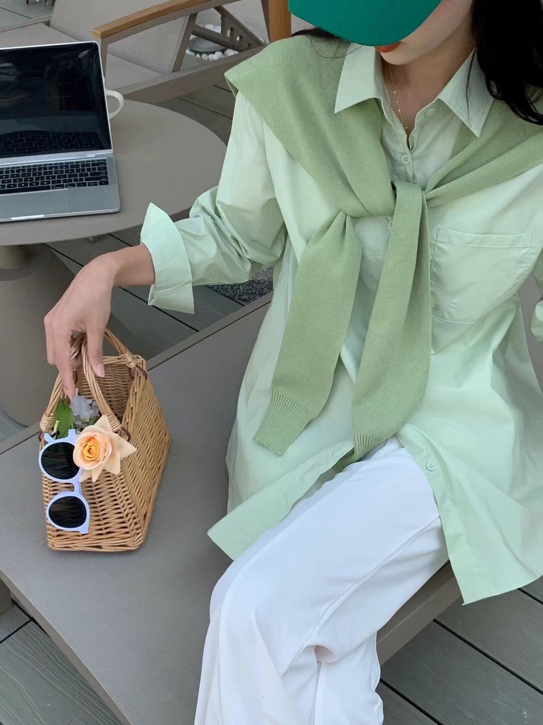 【T6688】高品质学院风翻领长袖衬衫上衣，有口袋 ❤️❤️