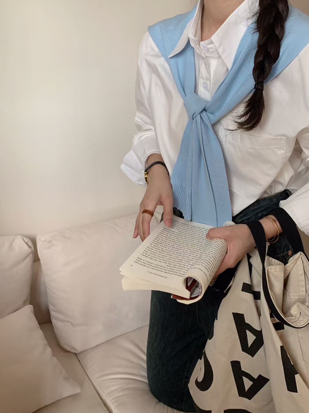 【T6688】高品质学院风翻领长袖衬衫上衣，有口袋 ❤️❤️