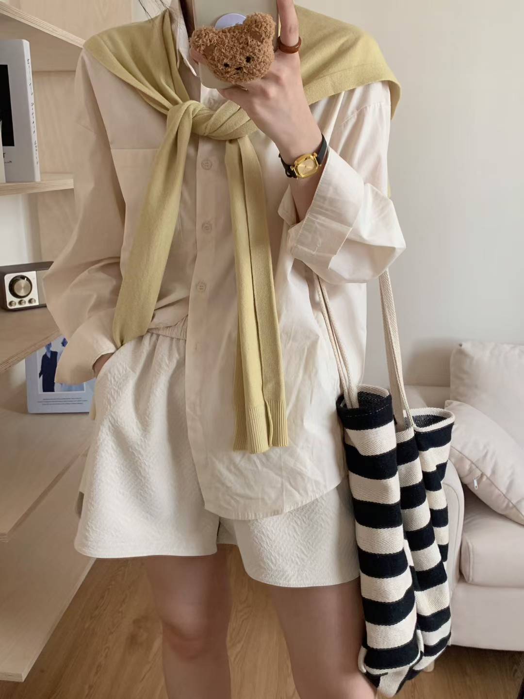 【T6688】高品质学院风翻领长袖衬衫上衣，有口袋 ❤️❤️