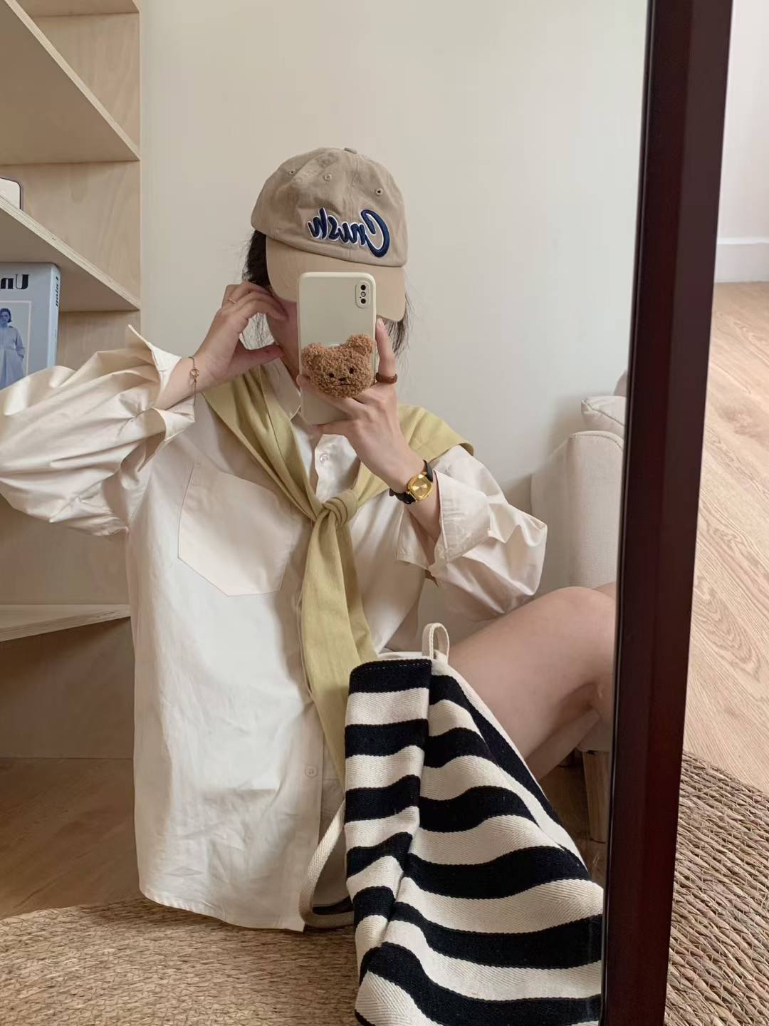 【T6688】高品质学院风翻领长袖衬衫上衣，有口袋 ❤️❤️