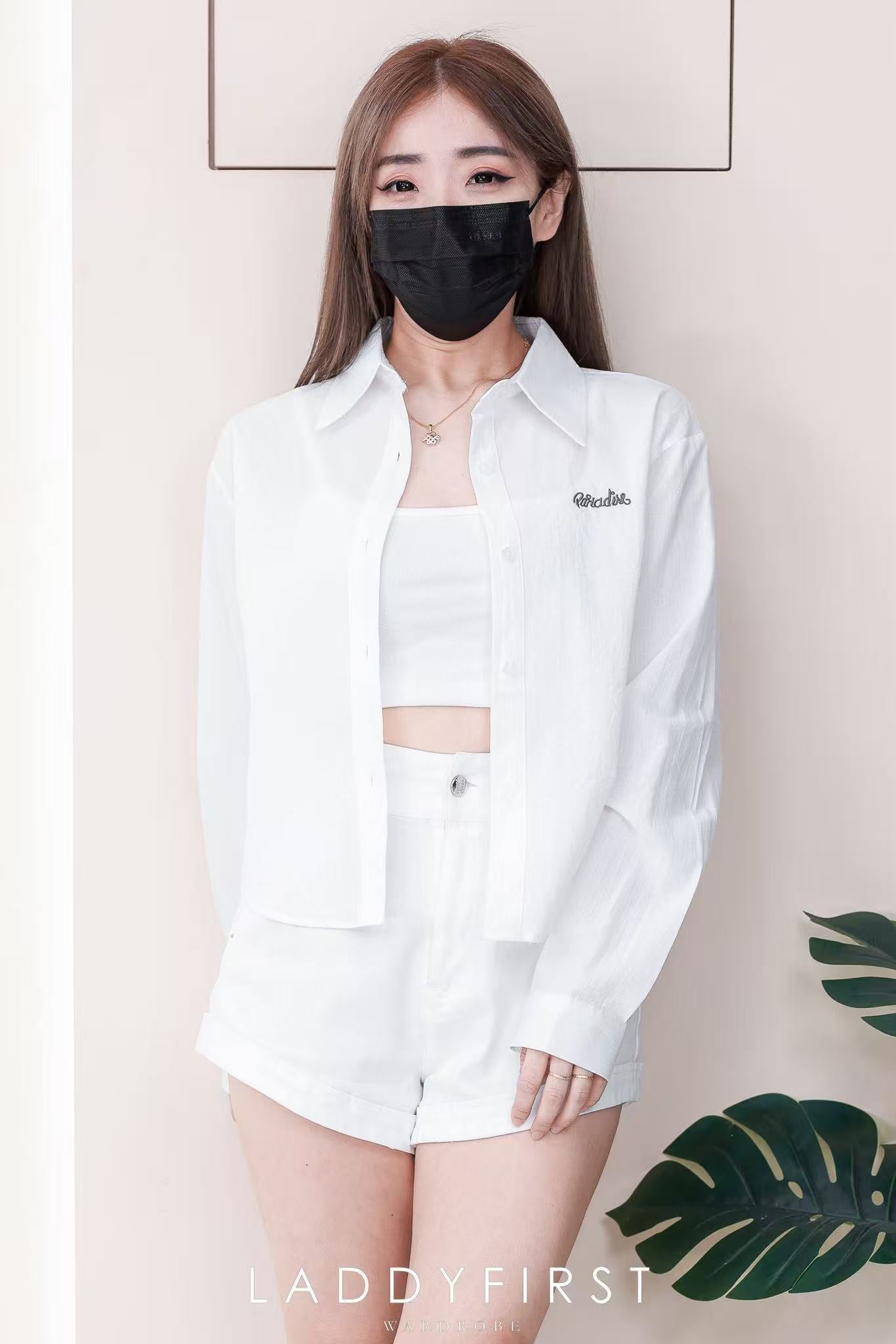 【S121463】高品质COTTON JEANS牛仔弹力高腰百搭短裤，后腰伸缩弹力，有口袋 ❤️❤️