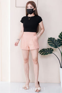 【S38643】独家爆款高品质版型绝美高腰显脚长高腰西装百搭短裤，有口袋 #内层有里布 #百搭必备 🔥🔥 【B-R2-C4】