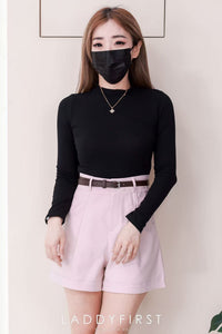【S82532】高品质简约时尚西装高腰显瘦百搭短裤，搭配附送腰带，有口袋 ❤️❤️ 【A-R1-C2】