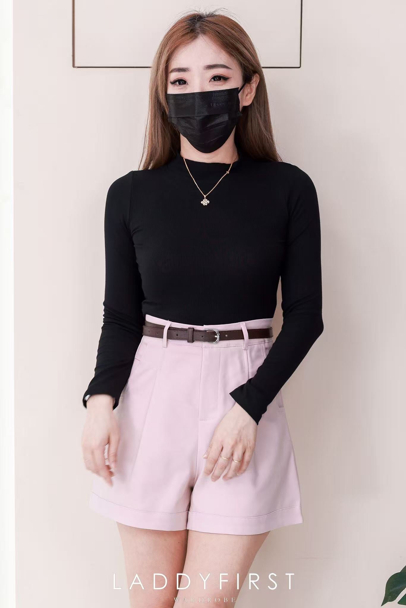 【S82532】高品质简约时尚西装高腰显瘦百搭短裤，搭配附送腰带，有口袋 ❤️❤️ 【A-R1-C2】