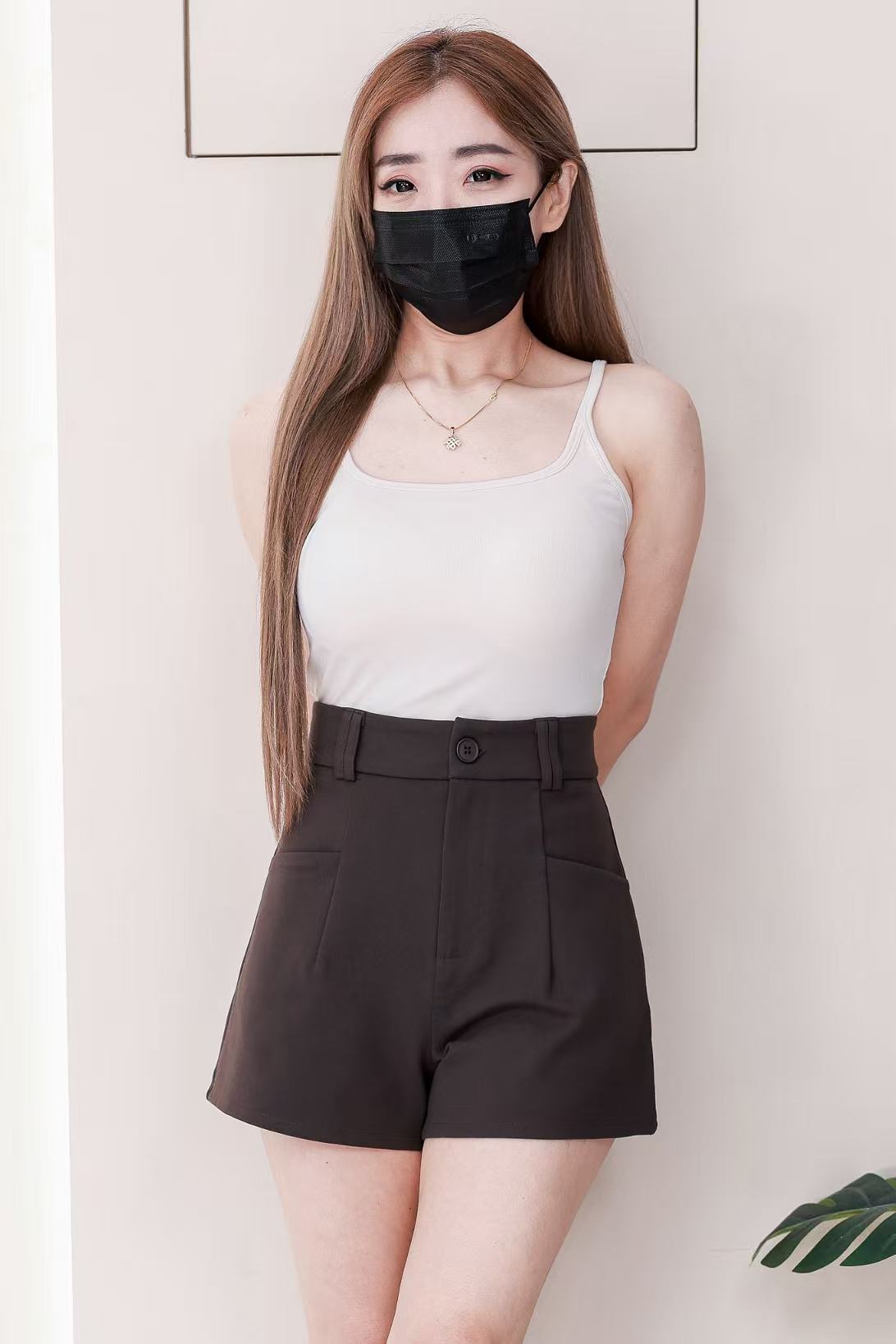 【S2655】高品质极简简约罗马日常高腰百搭短裤，有口袋 ❤️❤️