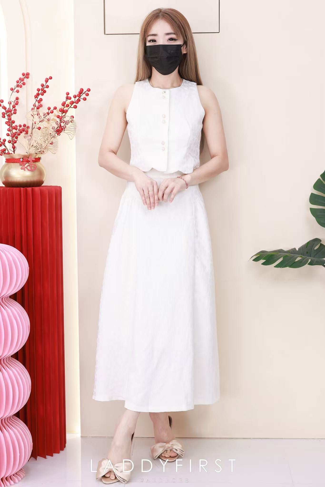 【SS98802】高品质两件式国风新中式旗袍套装 无袖上衣➕高腰长裙 ❤️❤️