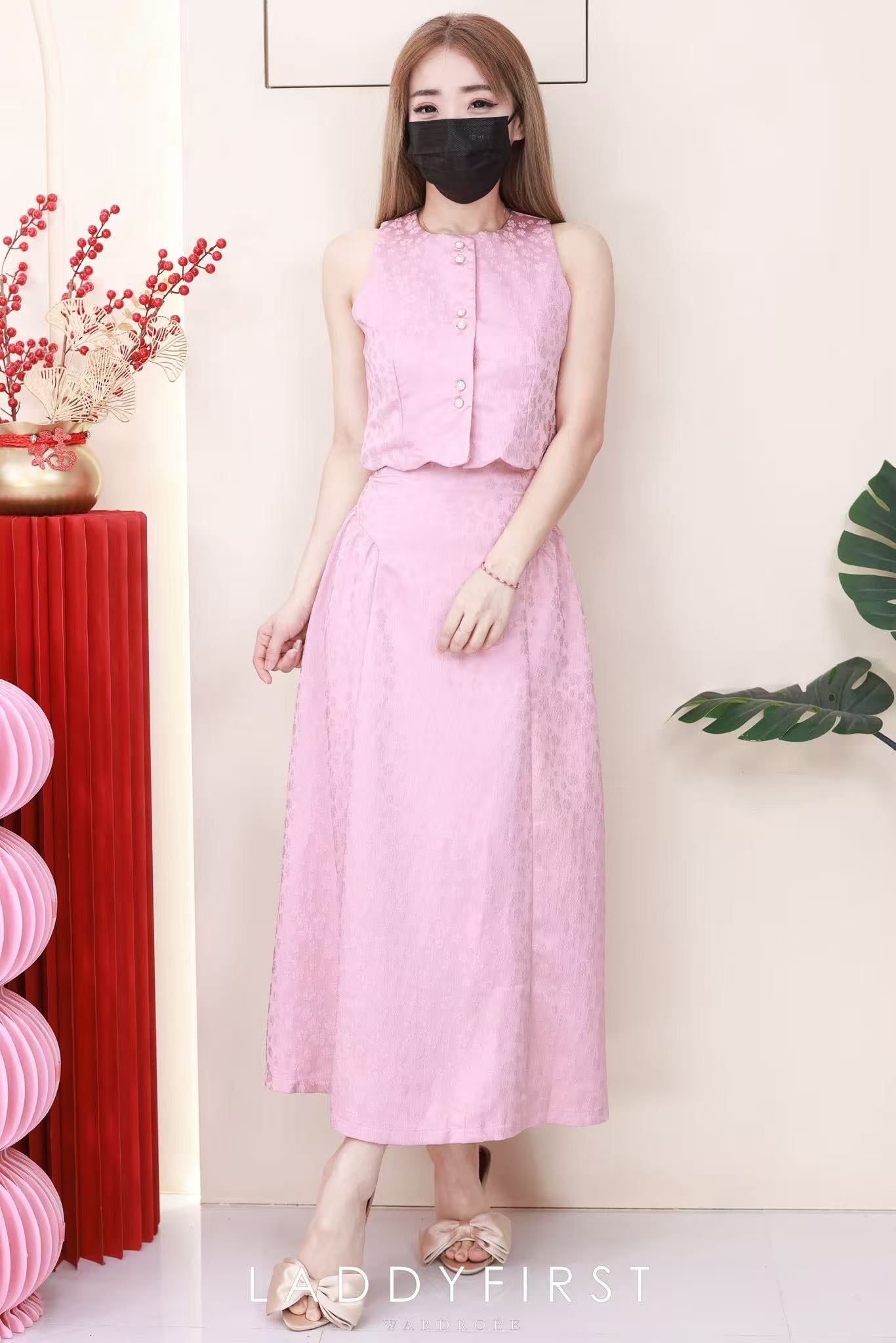 【SS98802】高品质两件式国风新中式旗袍套装 无袖上衣➕高腰长裙 ❤️❤️