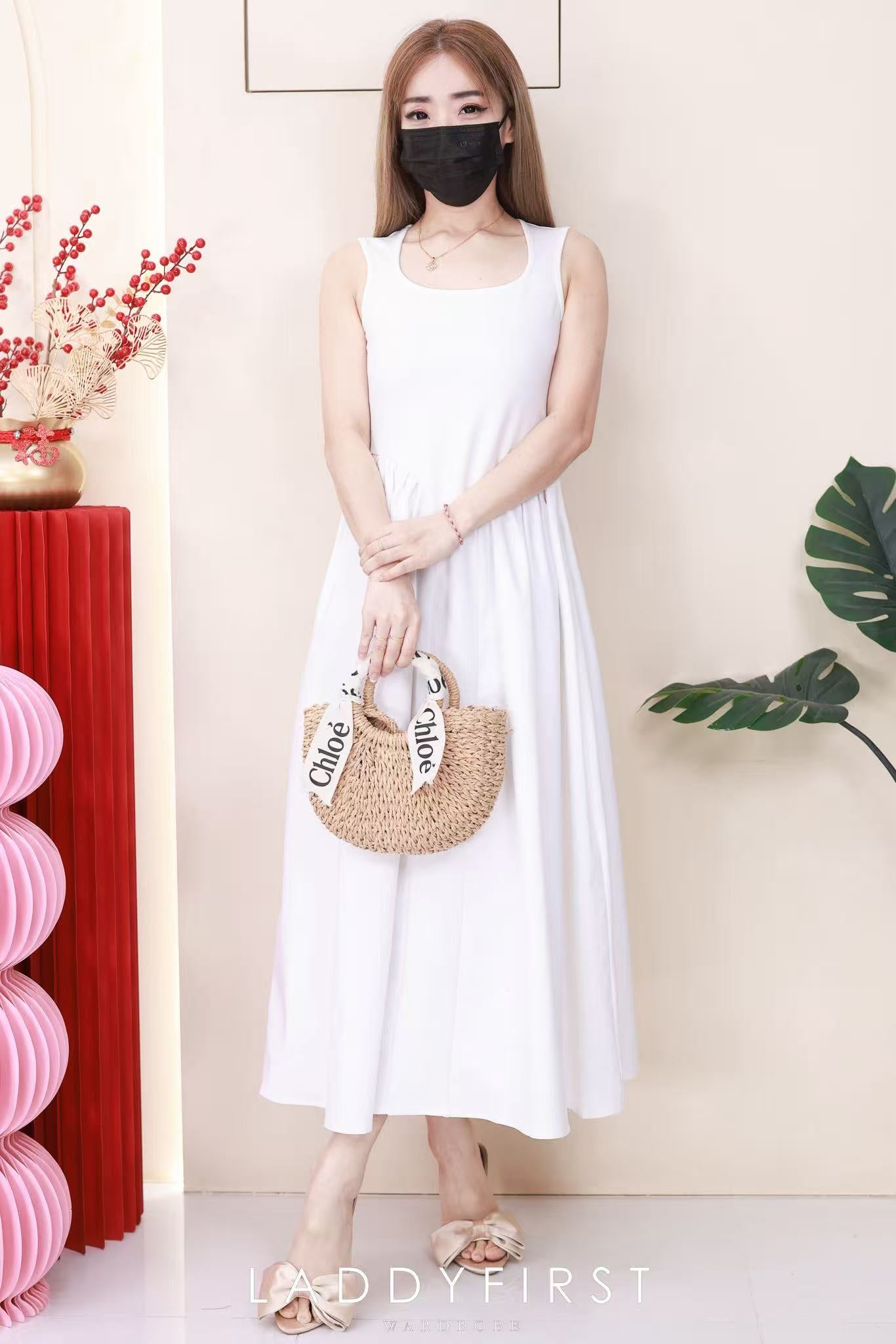 【D111037】高品质罗马弹力上衣拼接西装无袖连身长裙 ❤❤【B-R1-C2】