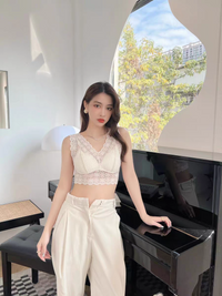 【A681】蕾丝厚带百搭内搭美背