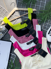 【T3333】独家爆款简约百搭短版无袖内搭上衣 【B-R3-C6】