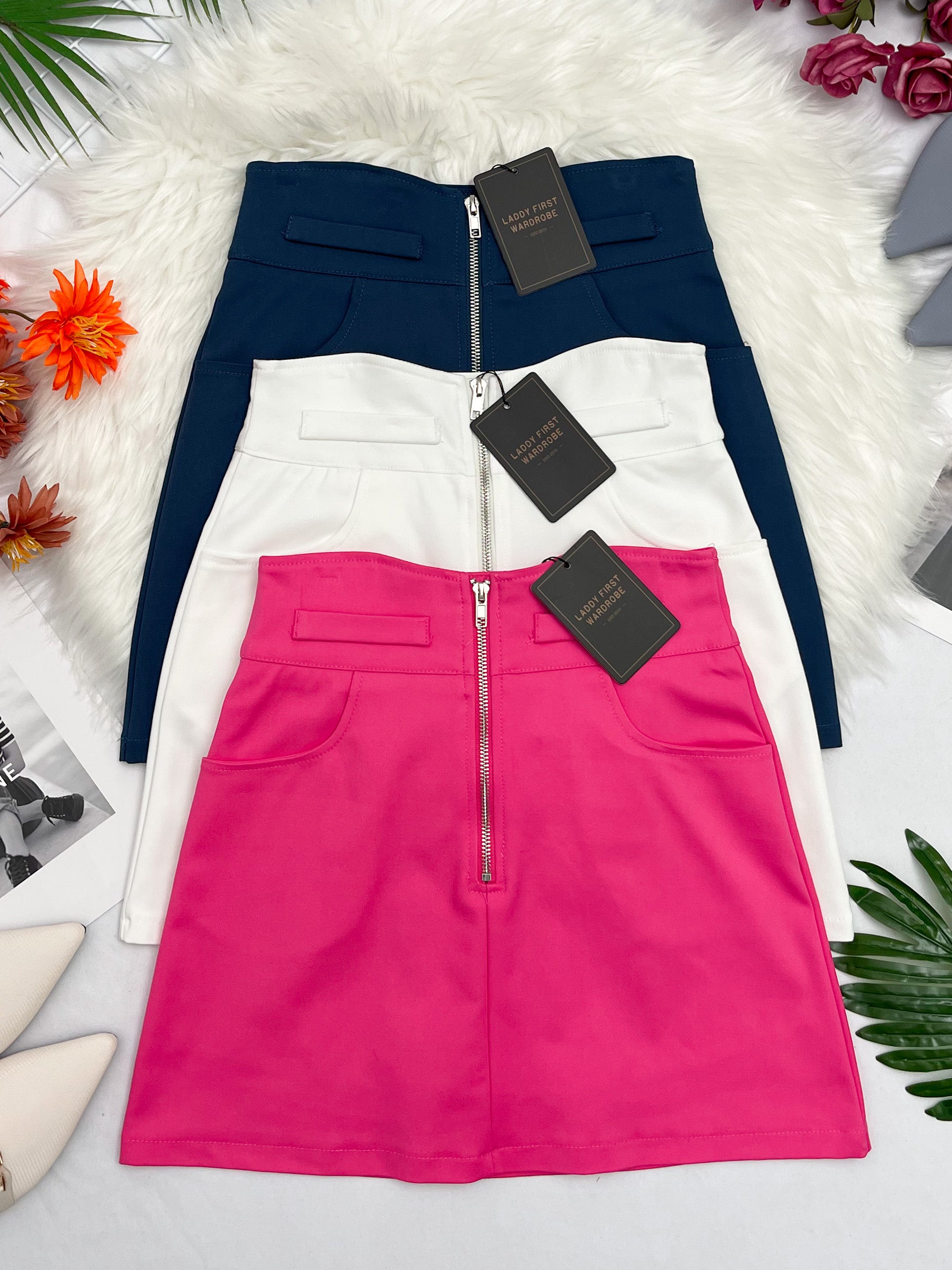 【S7565】独家爆款西装高腰百搭裤裙，前面金属拉链，有口袋 #百搭必备 【C-R1-C3】