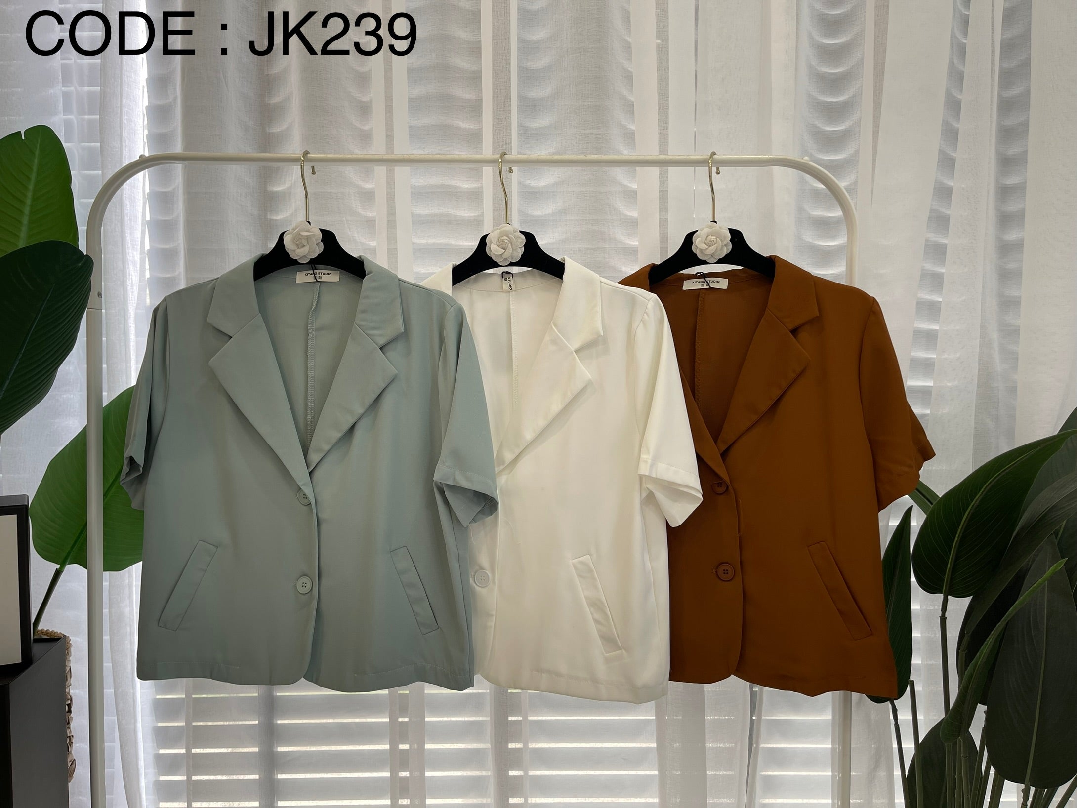 【JK239】韩版西装短版衬衫外套