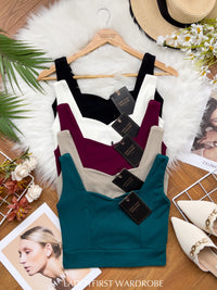 【T66162】🧧 宠粉福利回馈 🧧 独家爆款无拼缝双层爱心领无袖百搭小内搭上衣 ❤️❤️【A-R3-C3】