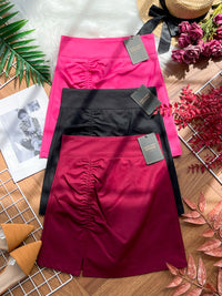 【S7088】抽褶设计西装高腰百搭裙子，内有里裤 #百搭必备 【C-R1-C2】