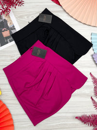 【S7020】独家爆款皱褶西装高腰百搭裤裙，前裙后裤，有口袋【B-R1-C1】