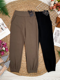 【L98313】【网站福利款✨】独家爆款高品质罗马高腰九分哈伦裤，有口袋【A-R1-C1】