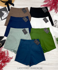 【S7885】【网站福利款✨】独家爆款【万能爸爸】西装高腰百搭短裤，后中拉链有口袋【B-R2-C6】