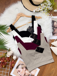 【T66162】🧧 宠粉福利回馈 🧧 独家爆款无拼缝双层爱心领无袖百搭小内搭上衣 ❤️❤️【A-R3-C3】