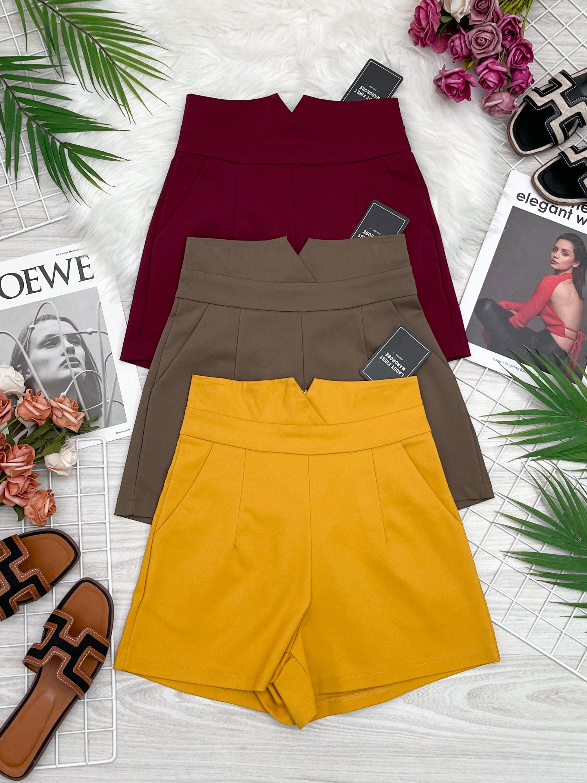 【S3720】小v设计西装高腰百搭，有口袋，后中拉链 【C-R1-C3】