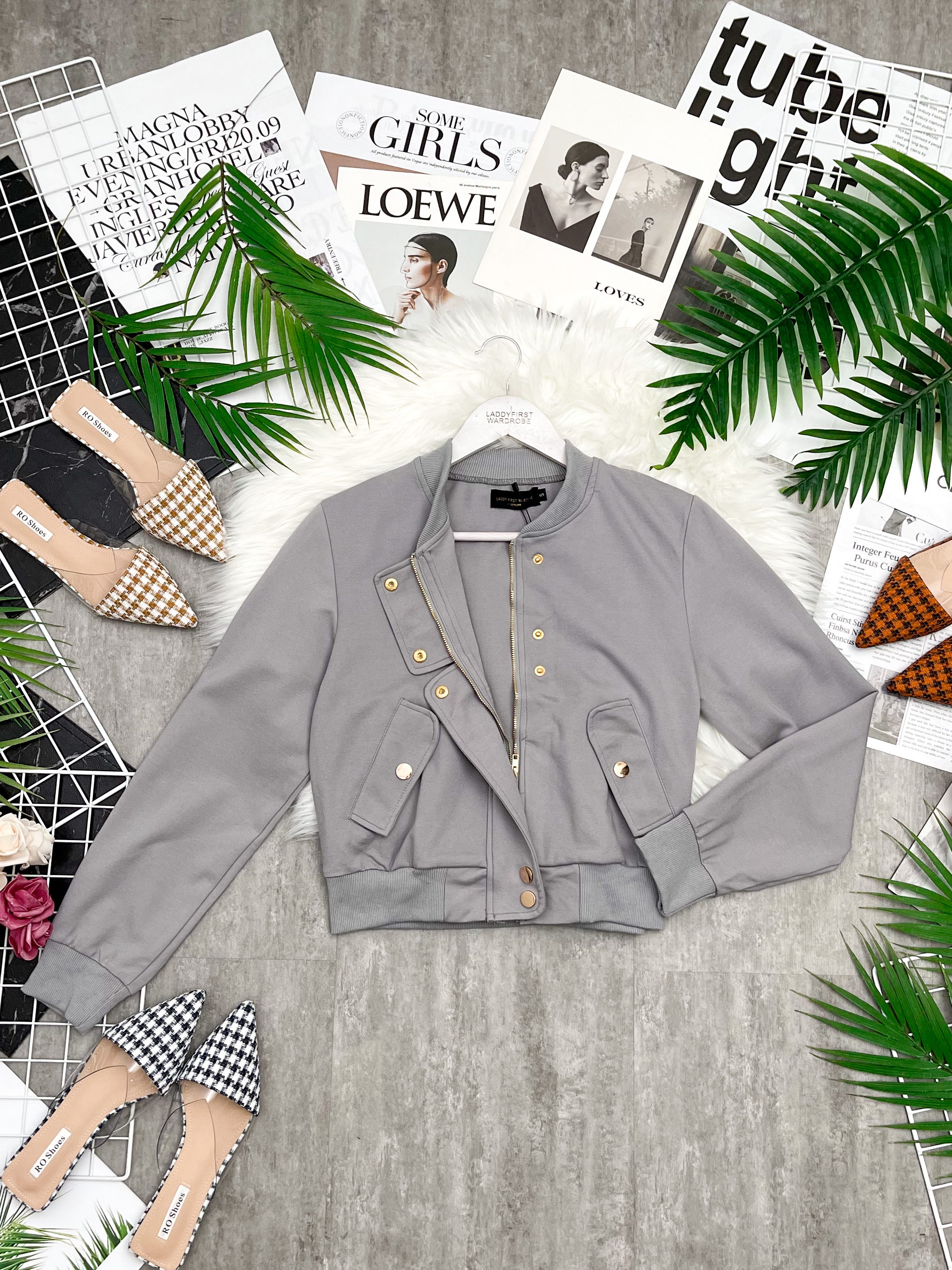 【JK150454】欧式风罗马两穿外套上衣，有口袋