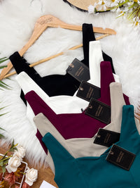 【T66162】🧧 宠粉福利回馈 🧧 独家爆款无拼缝双层爱心领无袖百搭小内搭上衣 ❤️❤️【A-R3-C3】