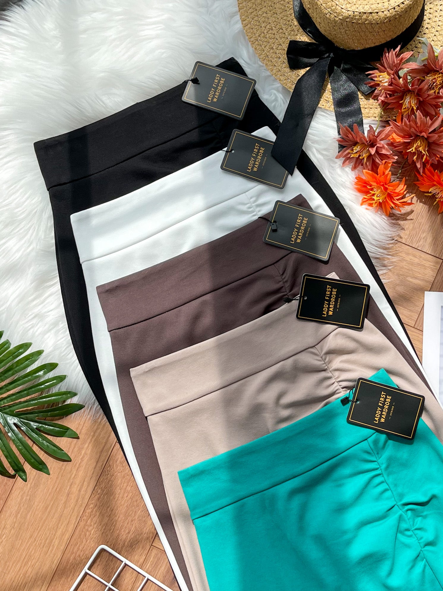 【L2350】罗马收腰开叉七分裙子 ❤️❤️【A-R3-C5】