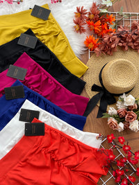 【S7644】独家爆款西装荷叶摆高腰裙子，内有里裤 #百搭必备【B-R1-C1】