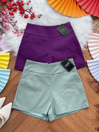 【S1445】独家爆款【万能妈妈】【有里布款📌】西装中高腰休闲百搭万能短裤，有口袋 #内有里布 ✔️ ❤️❤️【D-R2-C3】