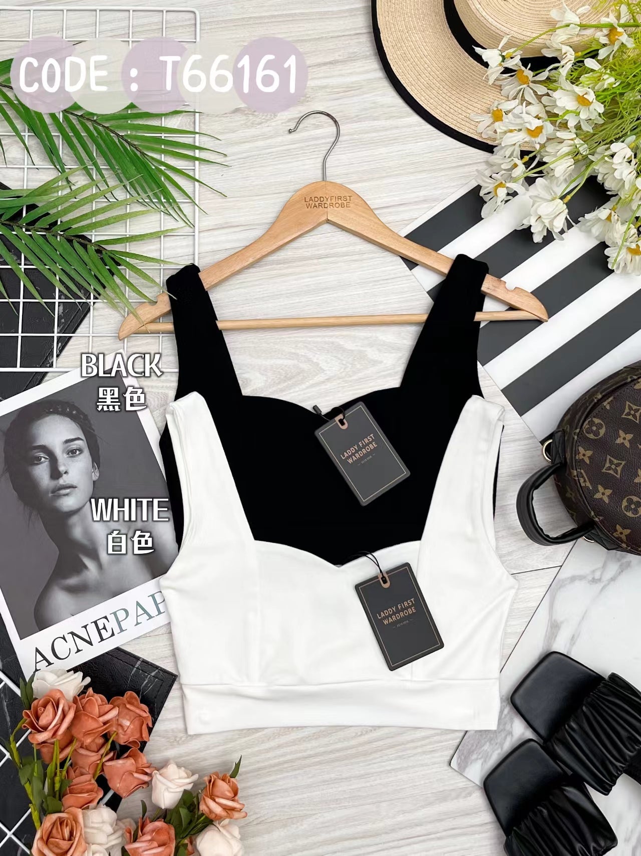 【T661611】无独家爆款高品质无拼缝双层爱心领口百搭背心内搭上衣