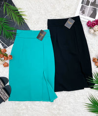 【L2272】罗马弹力开叉高腰裙子 ❤️❤️ 【A-R1-C1】