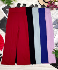 【L002】独家爆款罗马弹力高腰阔脚百搭长裤【A-R1-C1】