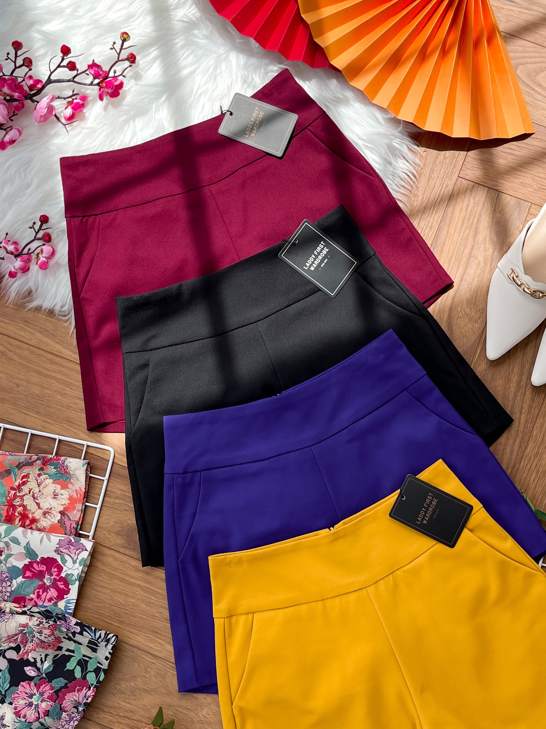 【S1445】独家爆款【万能妈妈】【有里布款📌】西装中高腰休闲百搭万能短裤，有口袋 #内有里布 ✔️ ❤️❤️【D-R2-C3】