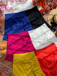 【S7644】独家爆款西装荷叶摆高腰裙子，内有里裤 #百搭必备【B-R1-C1】