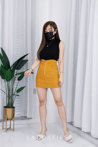 【S7565】独家爆款西装高腰百搭裤裙，前面金属拉链，有口袋 #百搭必备 【C-R1-C3】