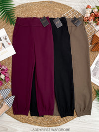 【L98313】【网站福利款✨】独家爆款高品质罗马高腰九分哈伦裤，有口袋【A-R1-C1】