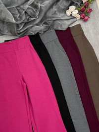 【L05】罗马高腰阔脚长裤，有口袋 【B-R3-C4】