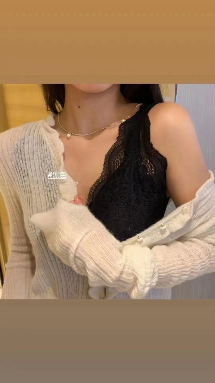 【A901】#强推款 👍🏼👍🏼高品质大花边蕾丝美背内搭❤️❤️