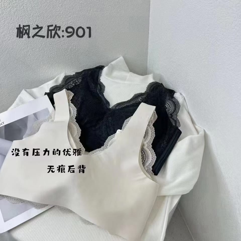 【A901】#强推款 👍🏼👍🏼高品质大花边蕾丝美背内搭❤️❤️