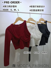 【T8224301】单肩无袖罗马时装上衣【A-R1-C2】