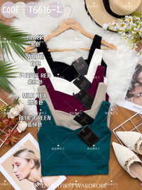 【T66162】🧧 宠粉福利回馈 🧧 独家爆款无拼缝双层爱心领无袖百搭小内搭上衣 ❤️❤️【A-R3-C3】