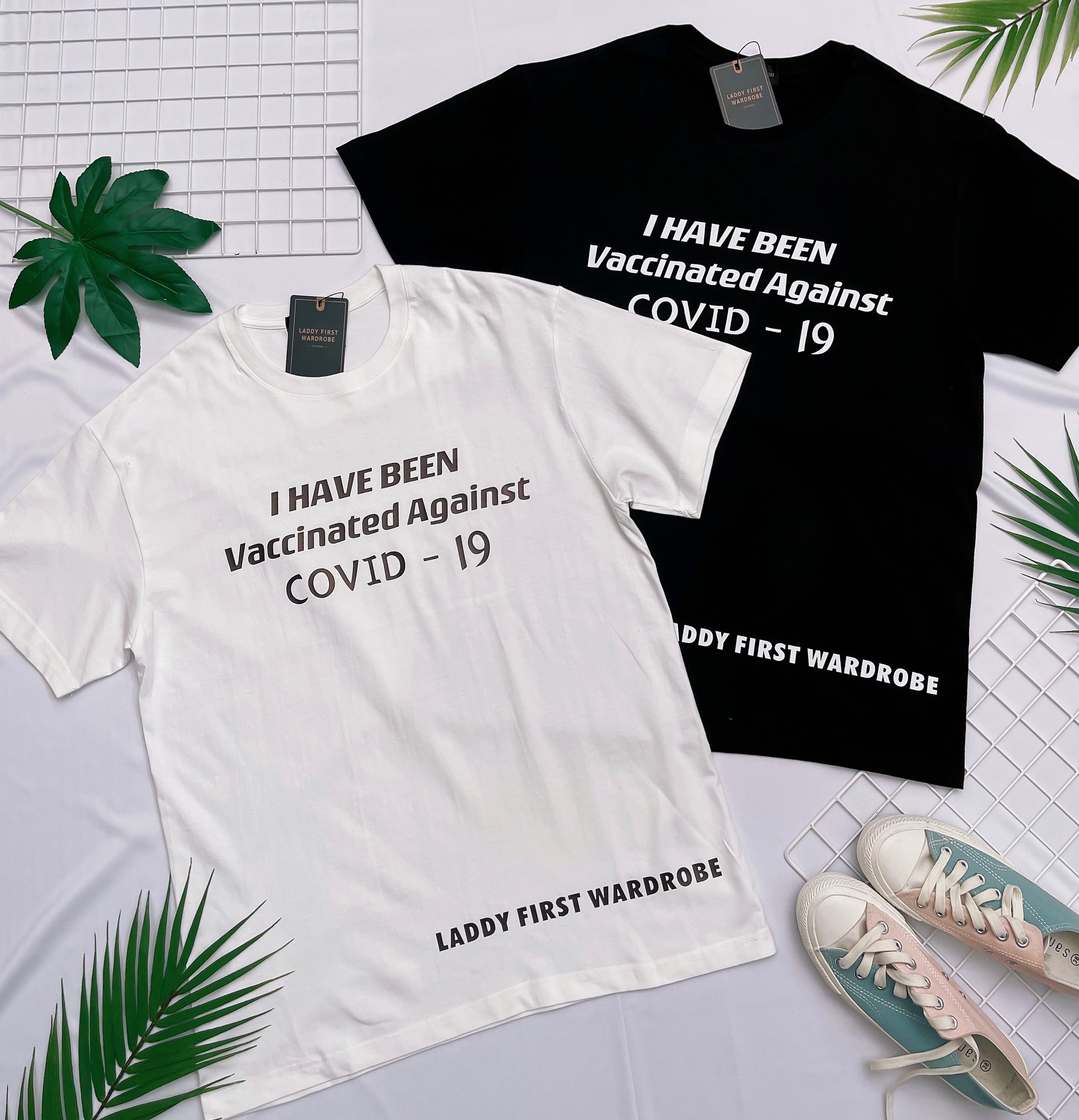 【O33777】独家爆款LFW已打疫苗男女同款 Oversized Tee【A-RU1】