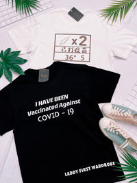【O33777】独家爆款LFW已打疫苗男女同款 Oversized Tee【A-RU1】