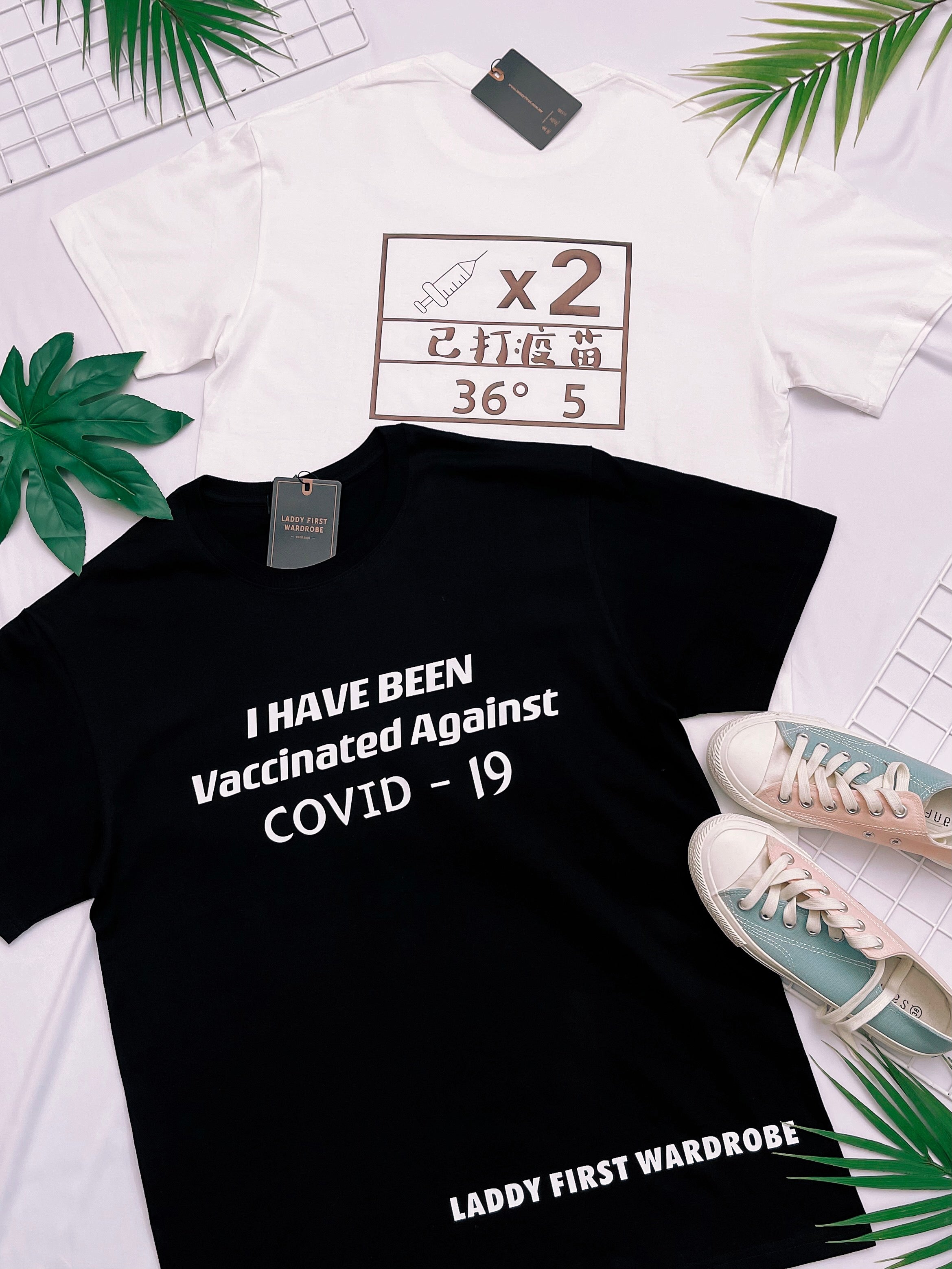 【O33777】独家爆款LFW已打疫苗男女同款 Oversized Tee【A-RU1】