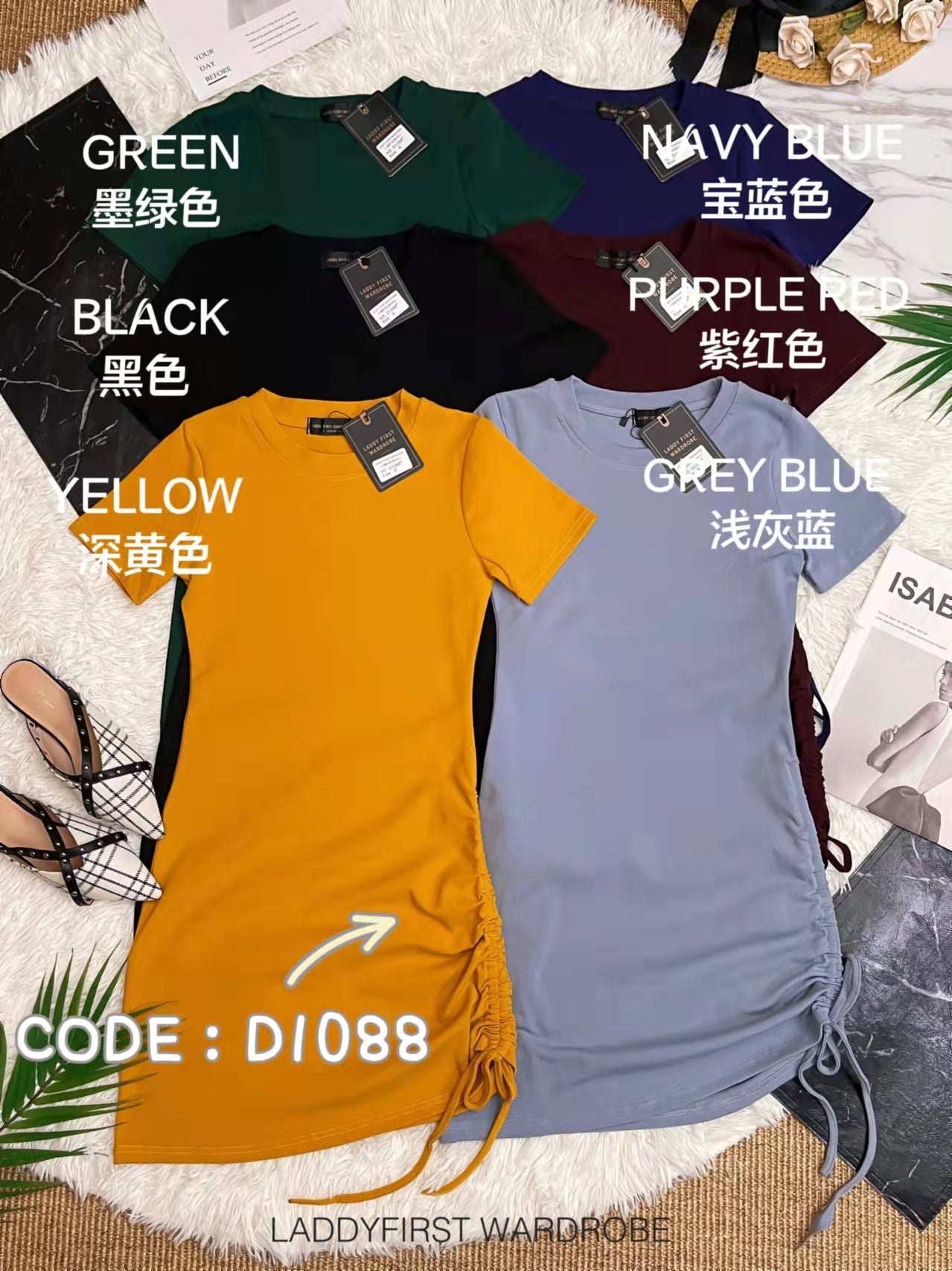 【D10881】纯棉弹力抽绳连身裤子