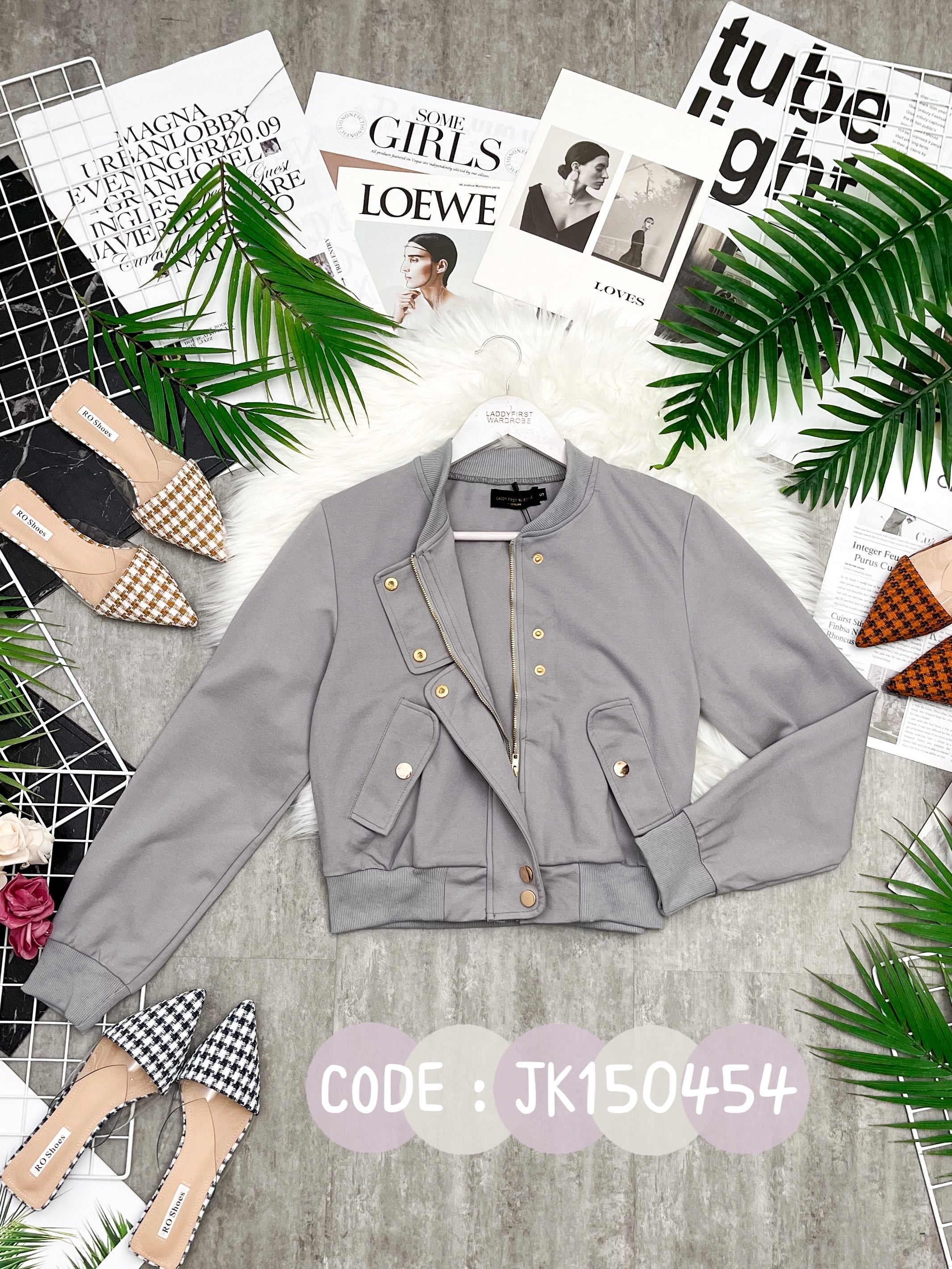 【JK150454】欧式风罗马两穿外套上衣，有口袋