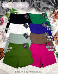 【S1445】独家爆款【万能妈妈】【有里布款📌】西装中高腰休闲百搭万能短裤，有口袋 #内有里布 ✔️ ❤️❤️【D-R2-C3】