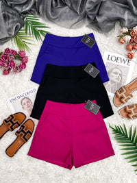 【S1445】独家爆款【万能妈妈】【有里布款📌】西装中高腰休闲百搭万能短裤，有口袋 #内有里布 ✔️ ❤️❤️【D-R2-C3】