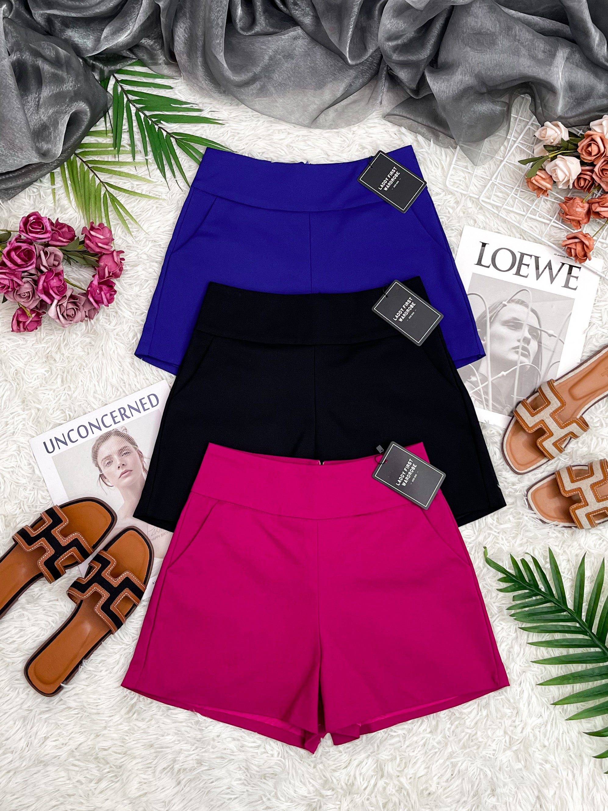 【S1445】独家爆款【万能妈妈】【有里布款📌】西装中高腰休闲百搭万能短裤，有口袋 #内有里布 ✔️ ❤️❤️【D-R2-C3】